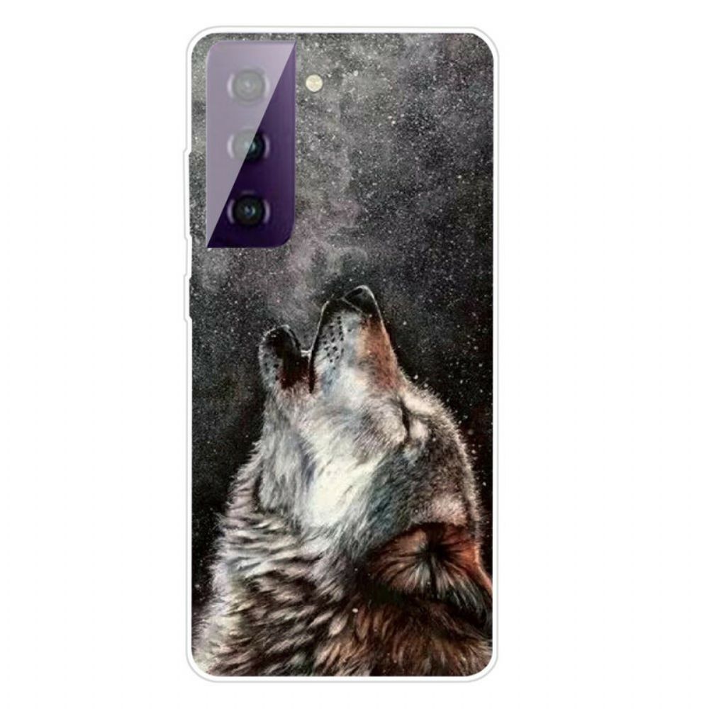 Handyhülle Für Samsung Galaxy S21 5G Erhabener Wolf