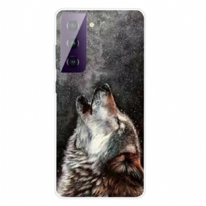 Handyhülle Für Samsung Galaxy S21 5G Erhabener Wolf