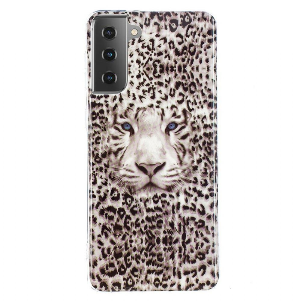 Hülle Für Samsung Galaxy S21 5G Fluoreszierender Leopard