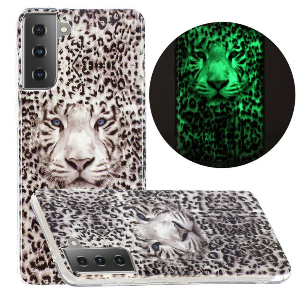 Hülle Für Samsung Galaxy S21 5G Fluoreszierender Leopard