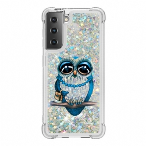 Hülle Für Samsung Galaxy S21 5G Fräulein Glitter Eule