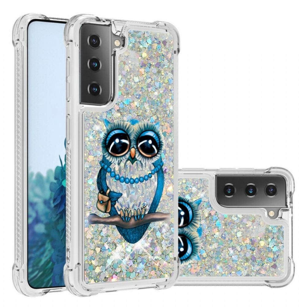 Hülle Für Samsung Galaxy S21 5G Fräulein Glitter Eule