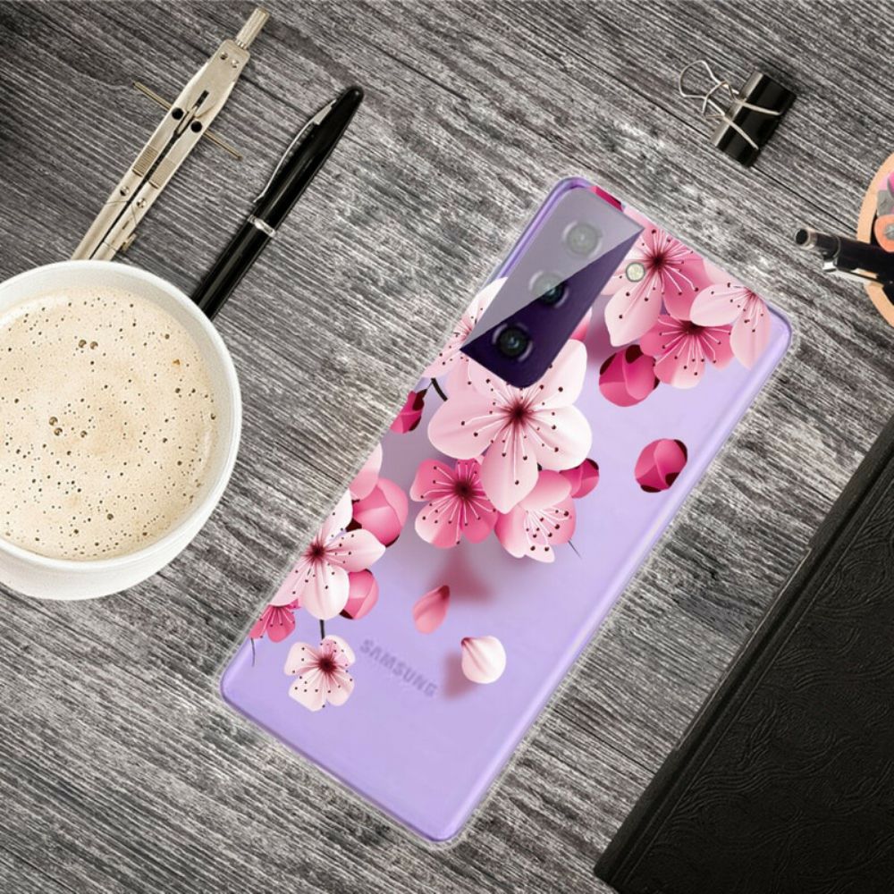 Hülle Für Samsung Galaxy S21 5G Kleine Rosa Blumen