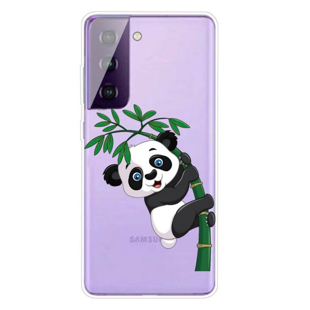 Hülle Für Samsung Galaxy S21 5G Panda Auf Bambus