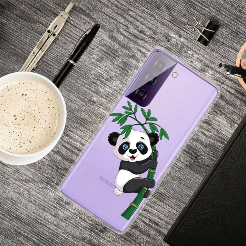 Hülle Für Samsung Galaxy S21 5G Panda Auf Bambus