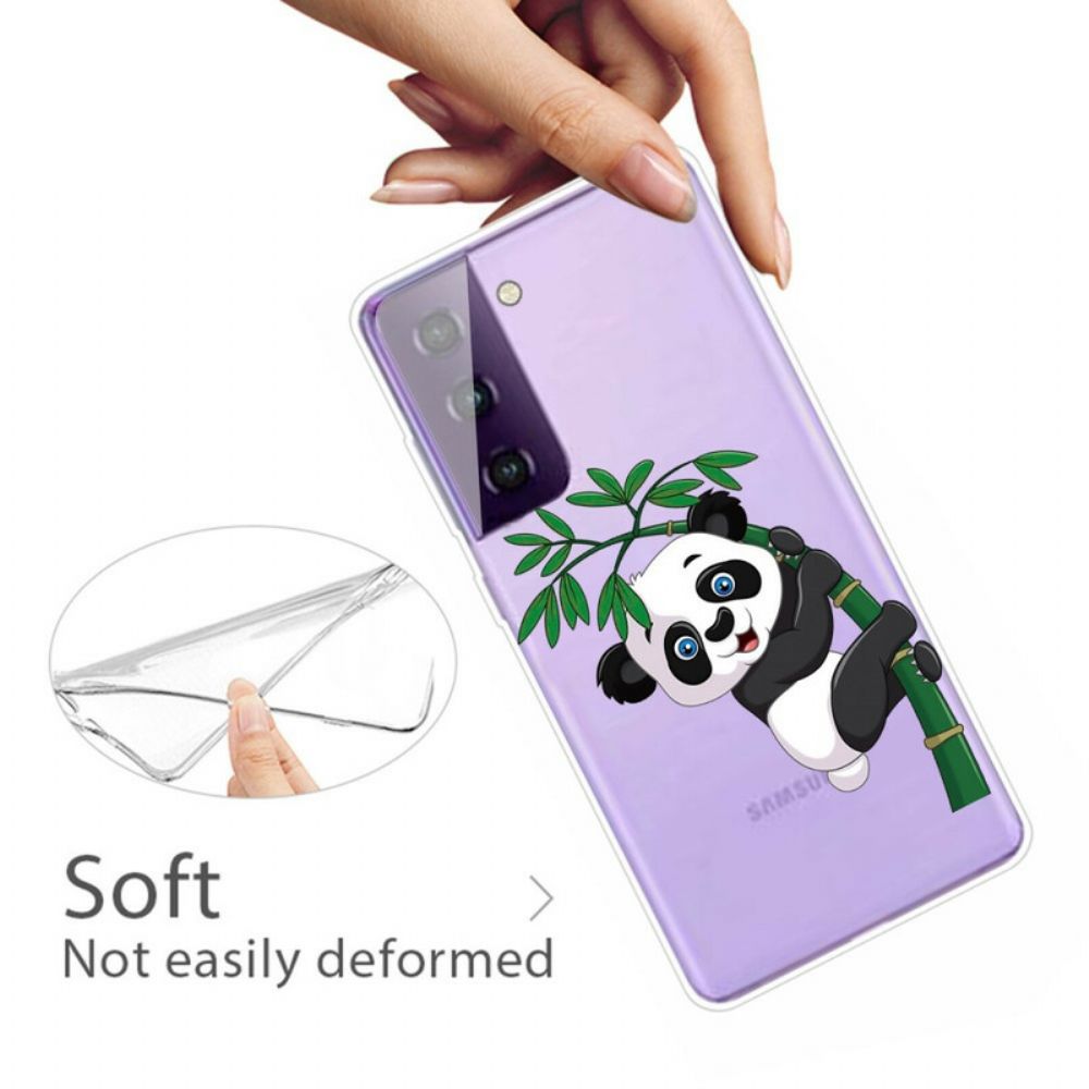 Hülle Für Samsung Galaxy S21 5G Panda Auf Bambus