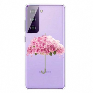 Hülle Für Samsung Galaxy S21 5G Rosen Regenschirm