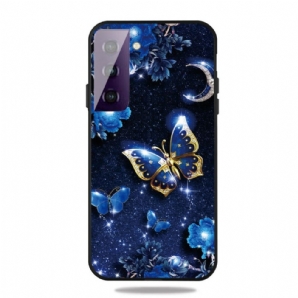 Hülle Für Samsung Galaxy S21 5G Schmetterling Bei Nacht