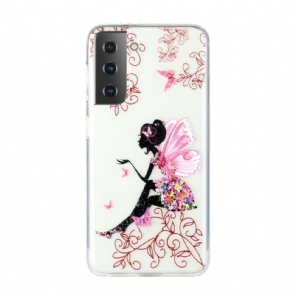 Hülle Für Samsung Galaxy S21 5G Transparente Blumenfee