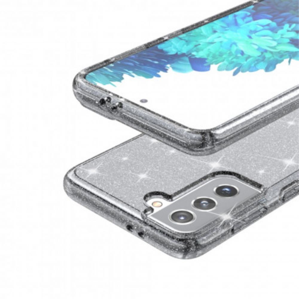 Hülle Für Samsung Galaxy S21 5G Transparente Pailletten