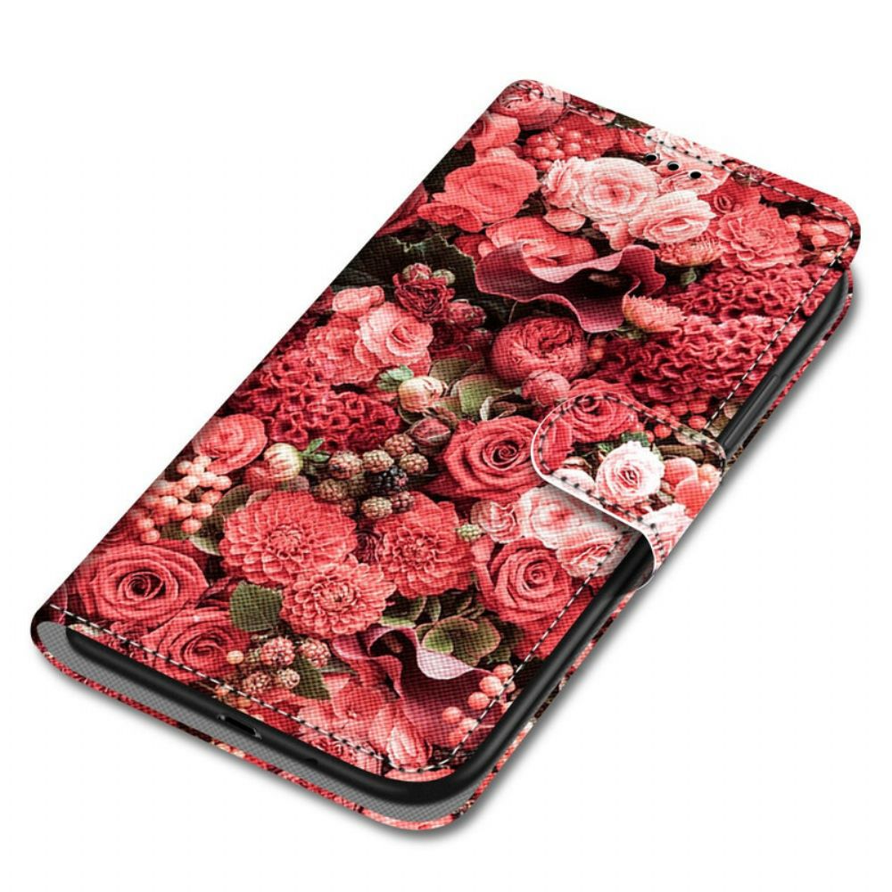 Lederhüllen Für Samsung Galaxy S21 5G Blumenromantik