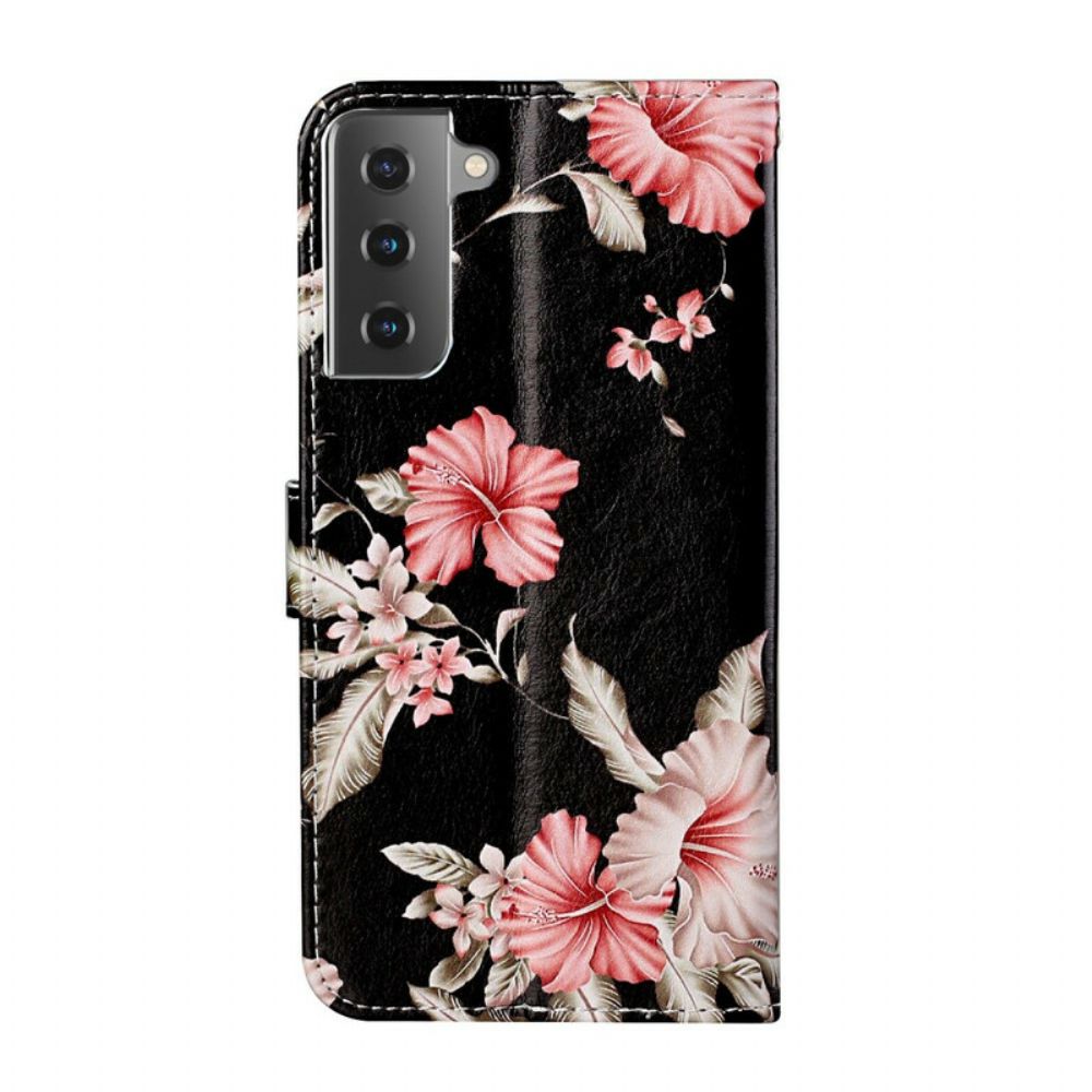 Lederhüllen Für Samsung Galaxy S21 5G Blumenwahnsinn