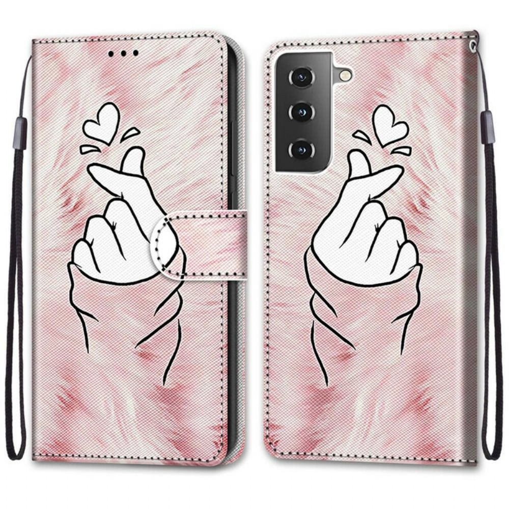 Lederhüllen Für Samsung Galaxy S21 5G Fingerherz