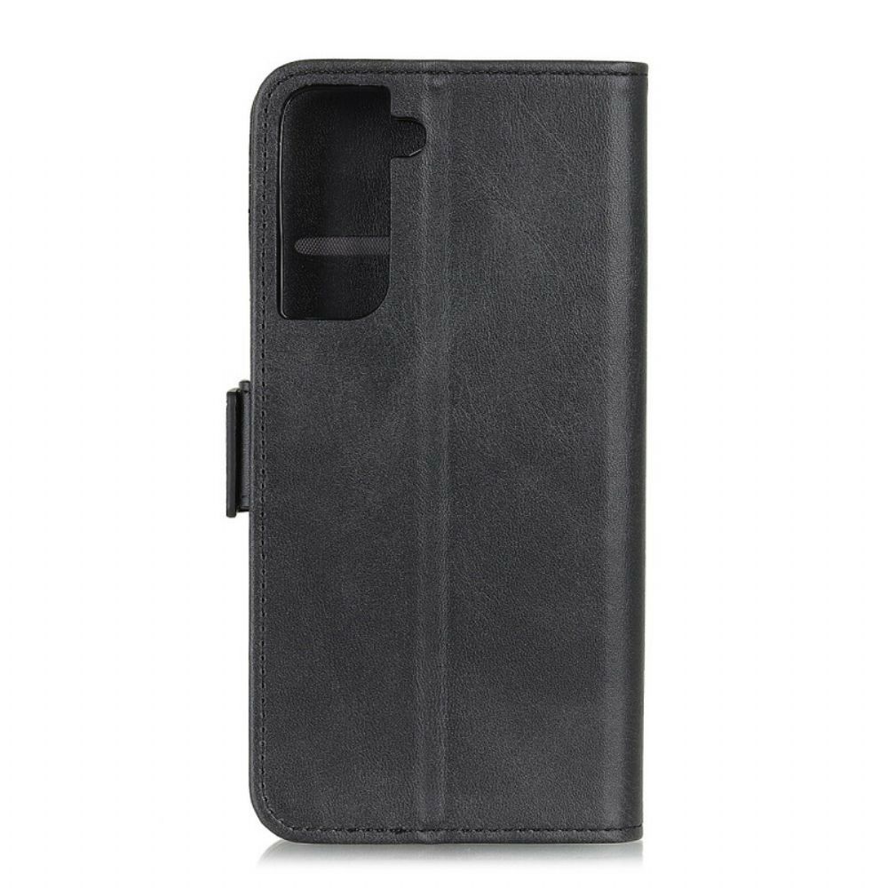 Lederhüllen Für Samsung Galaxy S21 5G Flip Case Doppelklappe