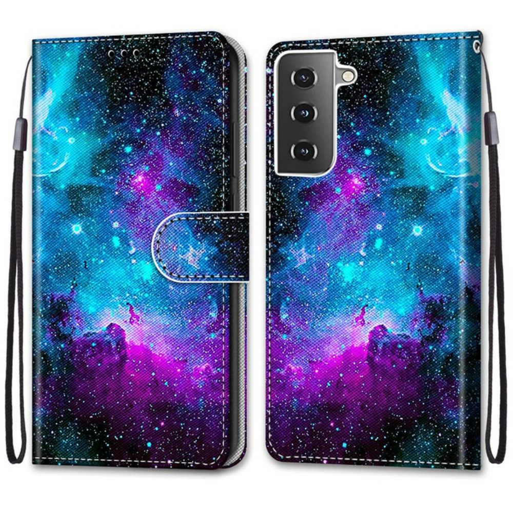 Lederhüllen Für Samsung Galaxy S21 5G Kosmischer Himmel