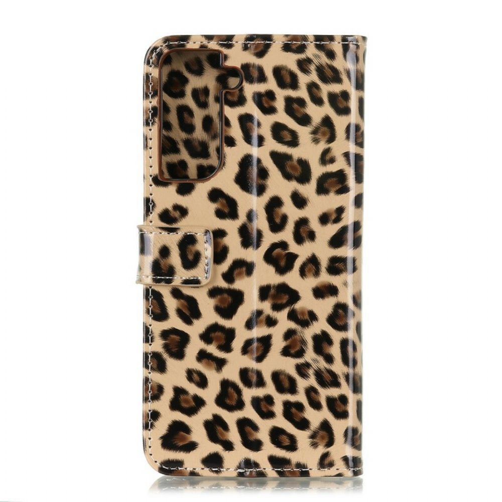 Lederhüllen Für Samsung Galaxy S21 5G Leopard