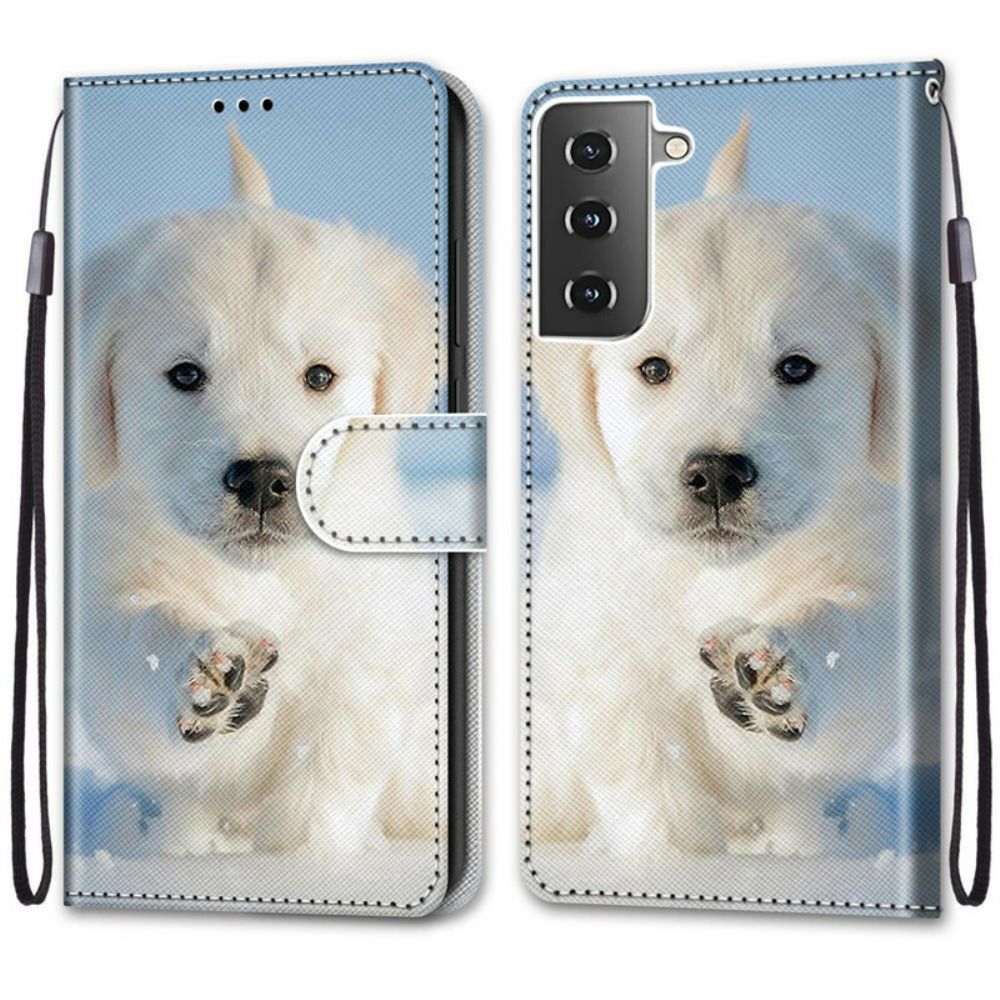 Lederhüllen Für Samsung Galaxy S21 5G Süßer Hund