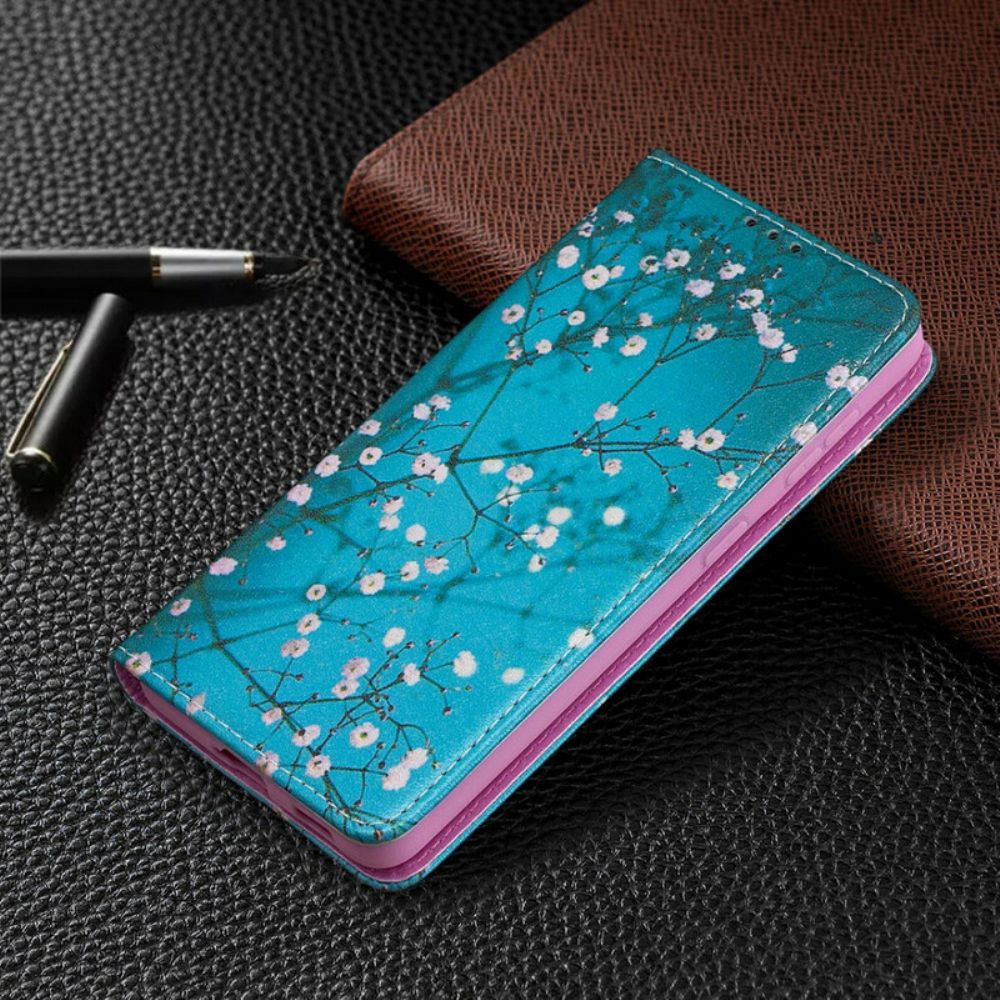 Schutzhülle Für Samsung Galaxy S21 5G Flip Case Blühende Zweige