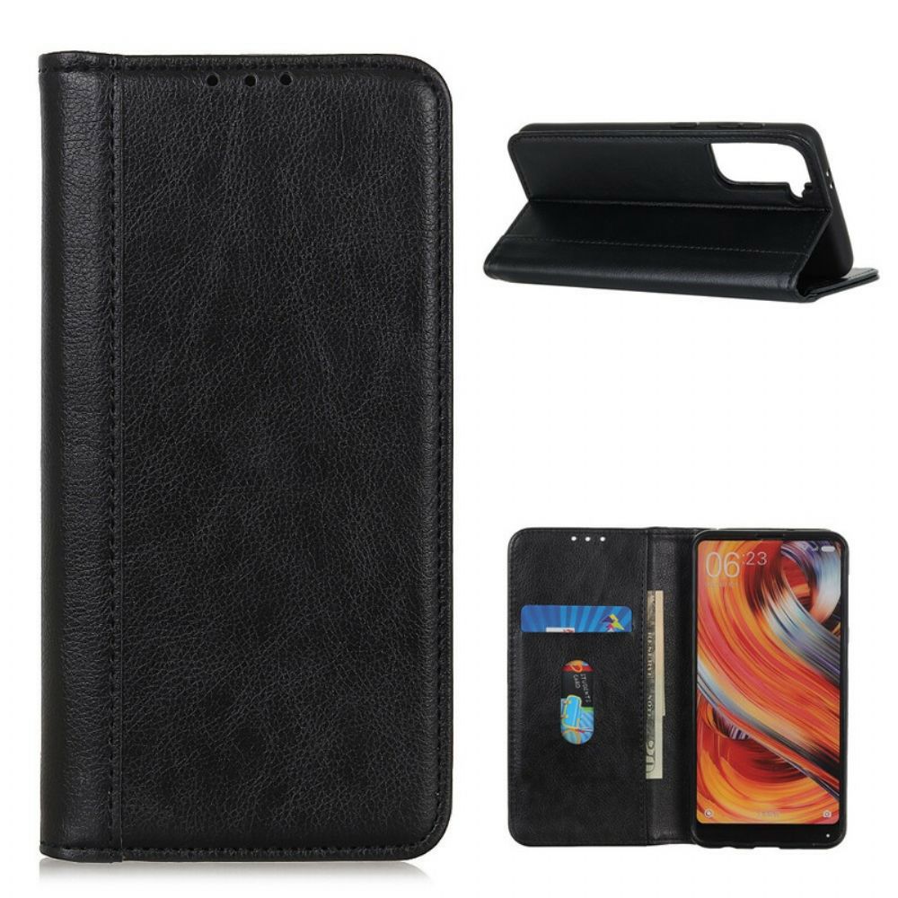 Schutzhülle Für Samsung Galaxy S21 5G Flip Case Elegance Litschi-spaltleder