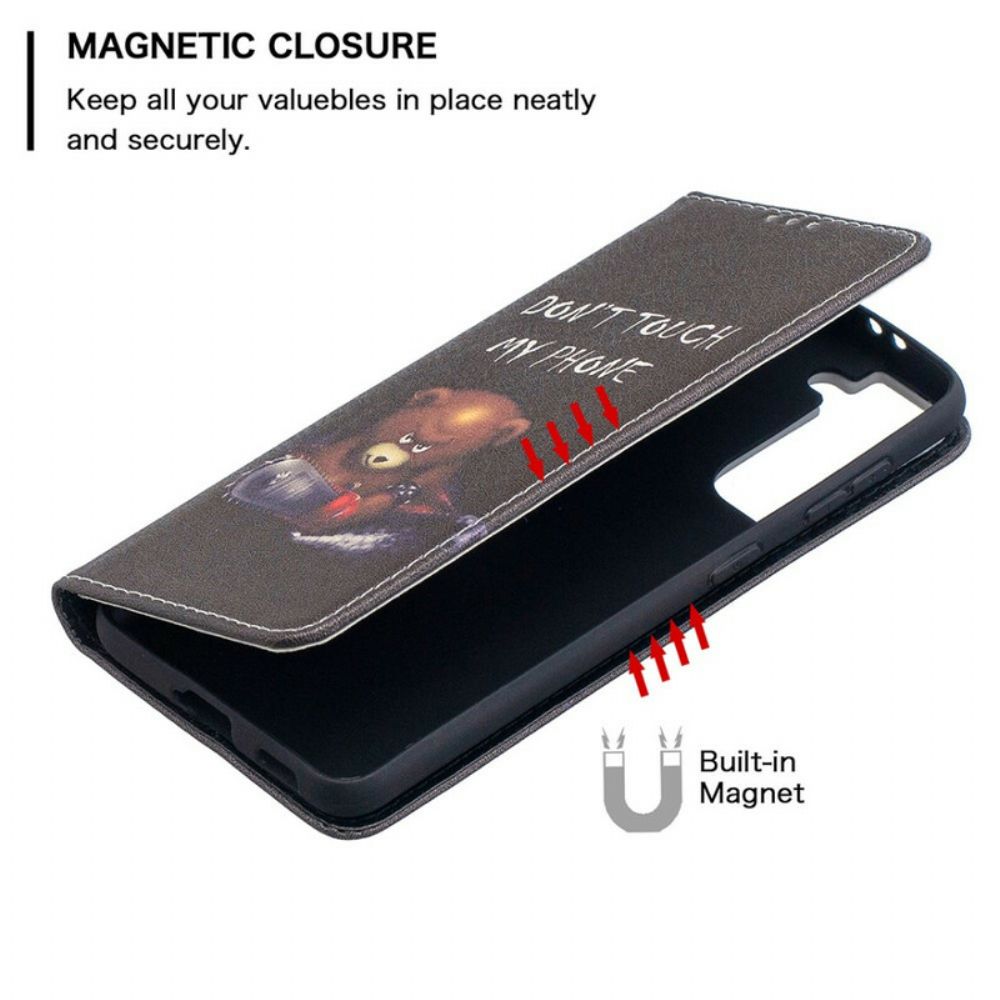 Schutzhülle Für Samsung Galaxy S21 5G Flip Case Gefährlicher Bär