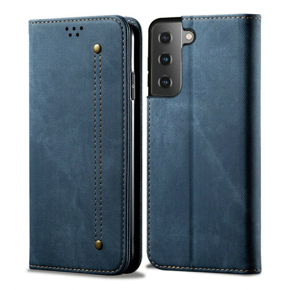 Schutzhülle Für Samsung Galaxy S21 5G Flip Case Jeansstoff