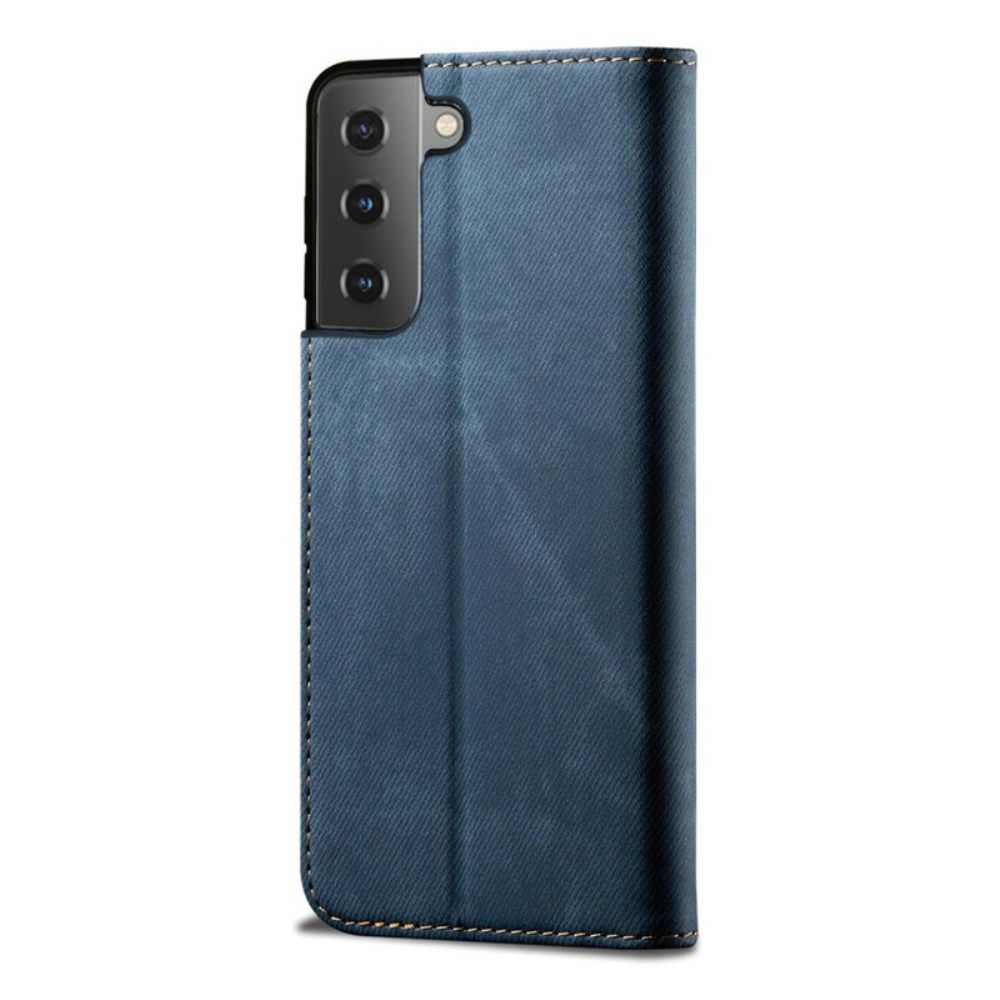 Schutzhülle Für Samsung Galaxy S21 5G Flip Case Jeansstoff