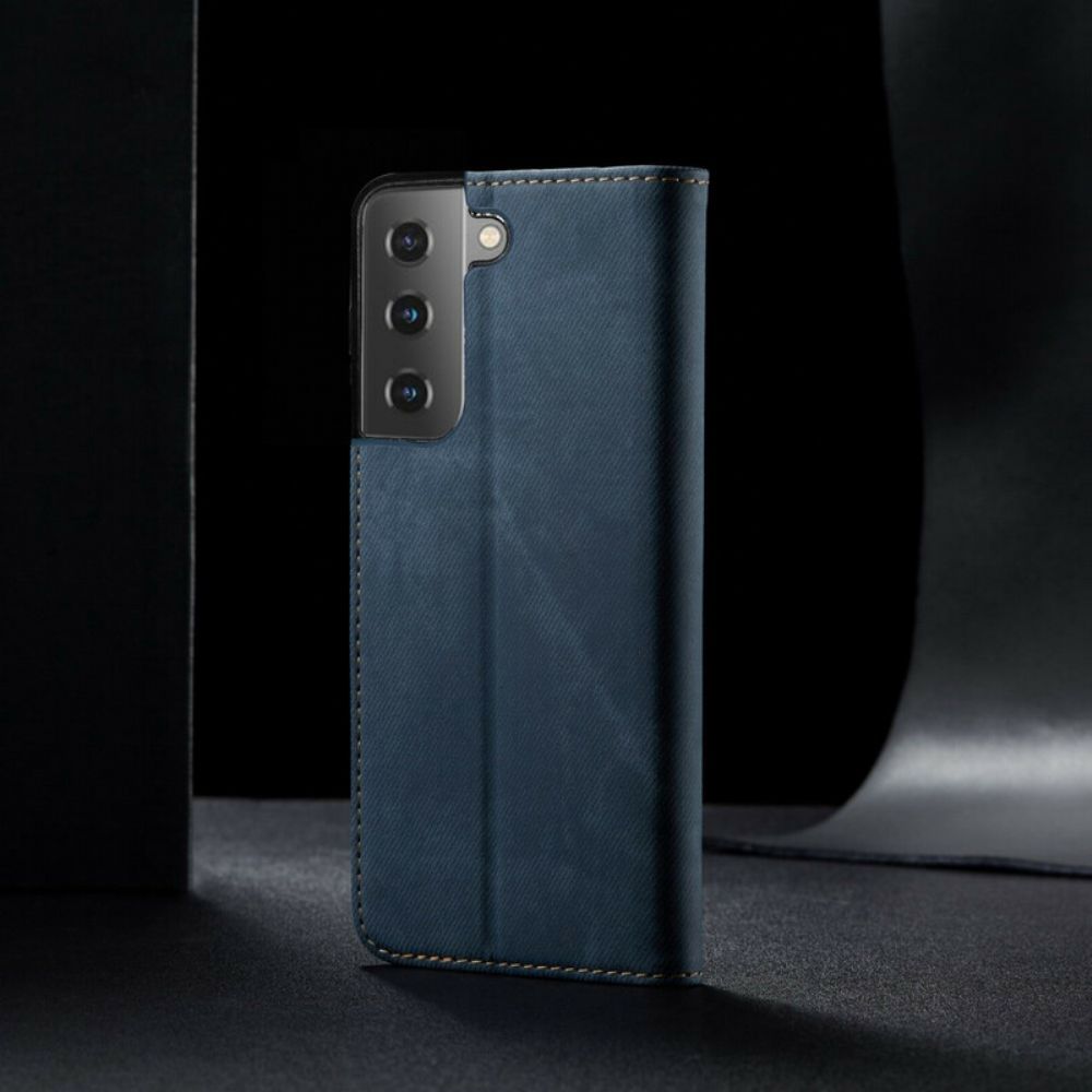 Schutzhülle Für Samsung Galaxy S21 5G Flip Case Jeansstoff