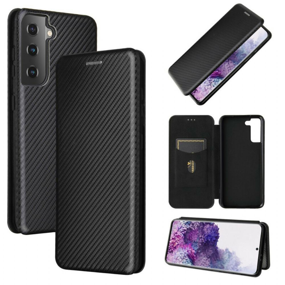 Schutzhülle Für Samsung Galaxy S21 5G Flip Case Kohlefaser