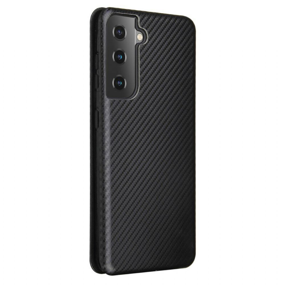 Schutzhülle Für Samsung Galaxy S21 5G Flip Case Kohlefaser