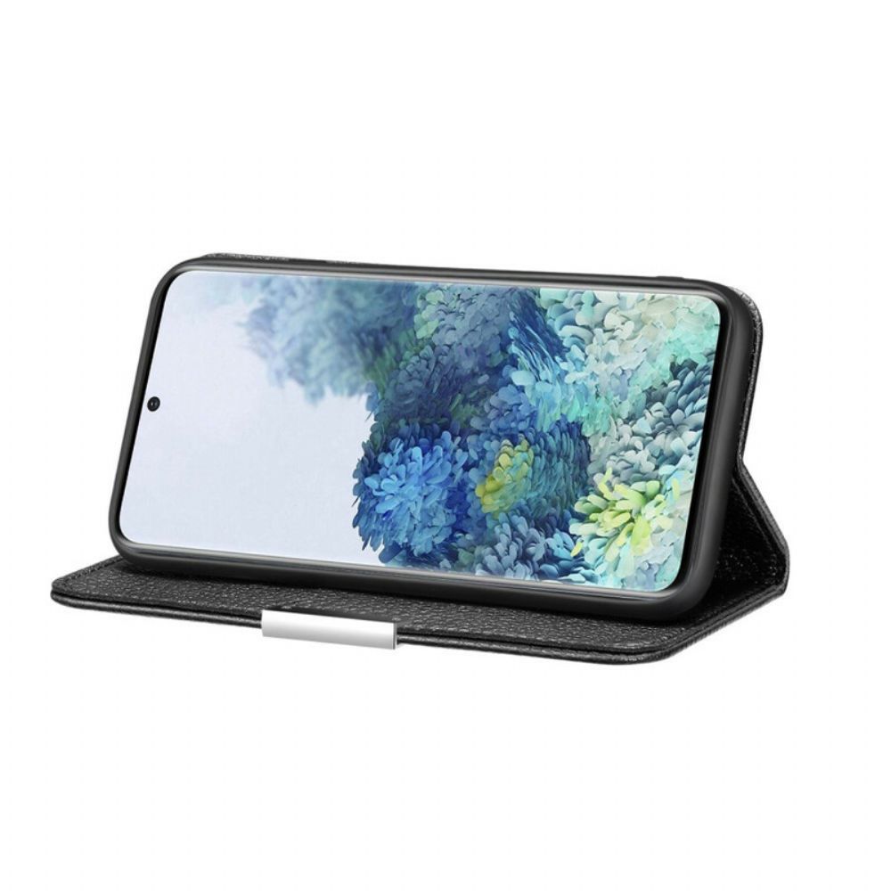 Schutzhülle Für Samsung Galaxy S21 5G Flip Case Ultraschickes Litschi-kunstleder