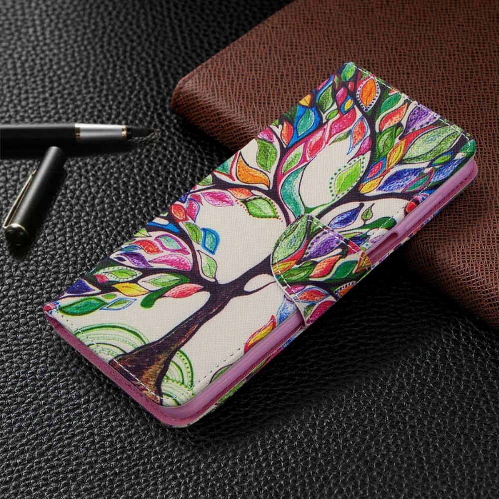 Flip Case Für Xiaomi Redmi Note 9S / Note 9 Pro Farbiger Baum