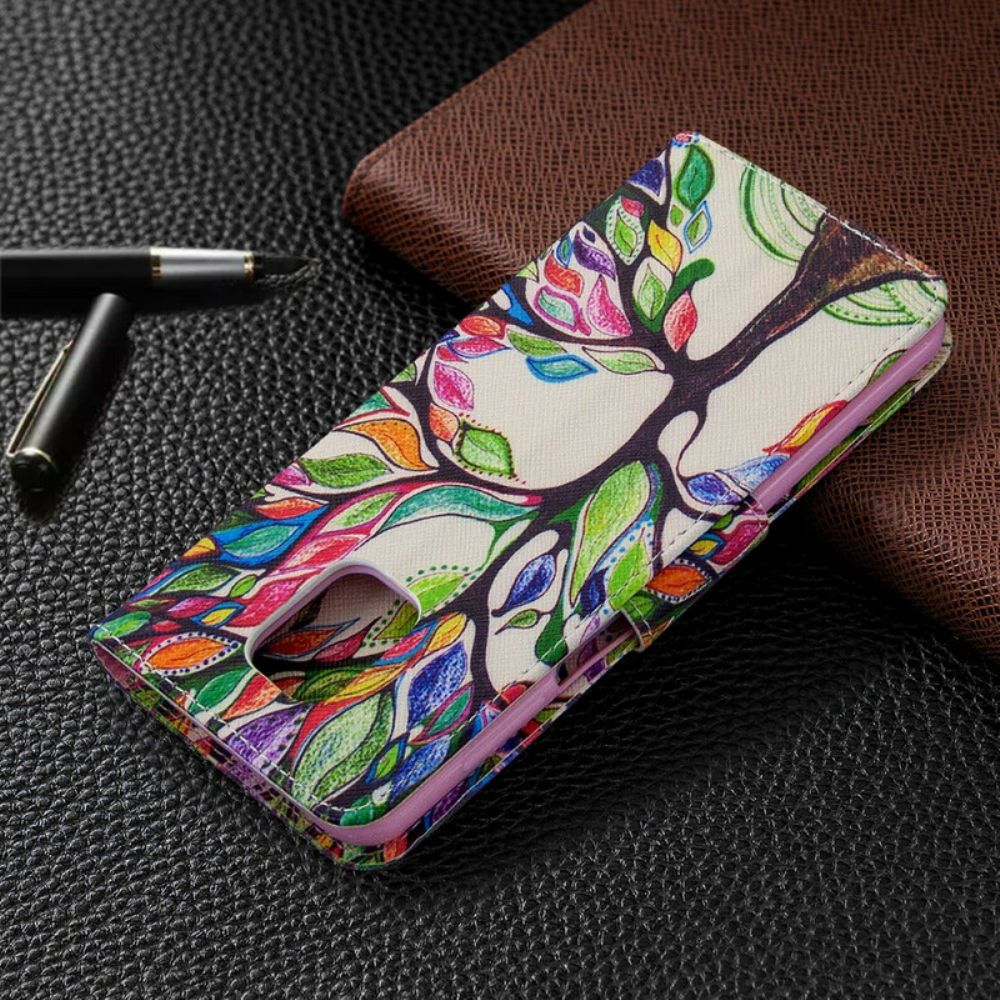 Flip Case Für Xiaomi Redmi Note 9S / Note 9 Pro Farbiger Baum