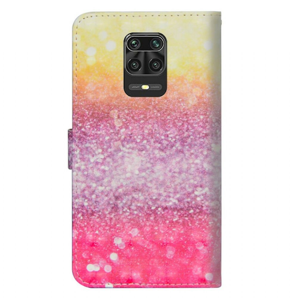 Flip Case Für Xiaomi Redmi Note 9S / Note 9 Pro Glitzerverlauf