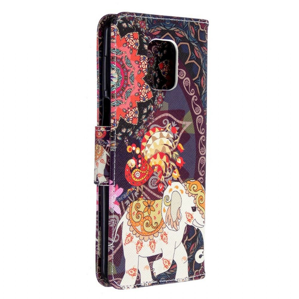 Flip Case Für Xiaomi Redmi Note 9S / Note 9 Pro Indische Elefanten