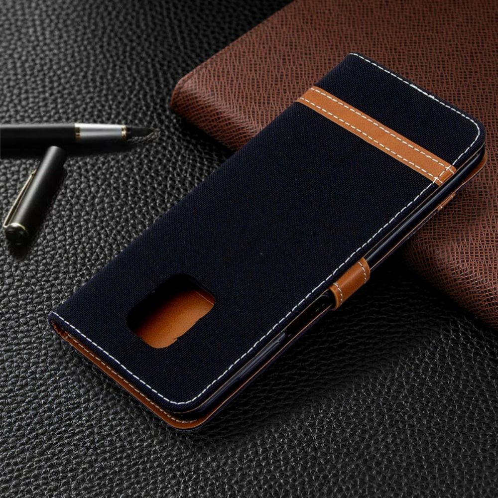 Flip Case Für Xiaomi Redmi Note 9S / Note 9 Pro Mit Kordel Armband In Stoff- Und Lederoptik