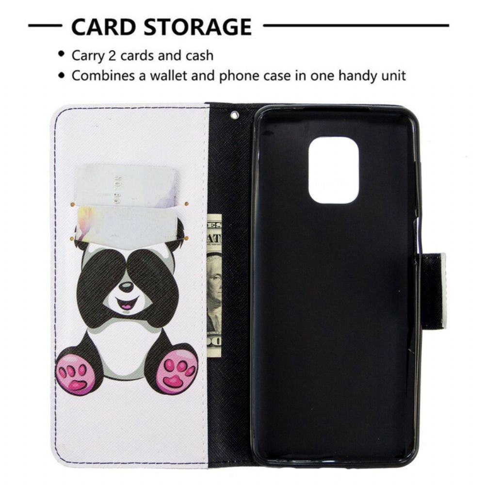 Flip Case Für Xiaomi Redmi Note 9S / Note 9 Pro Panda-spaß