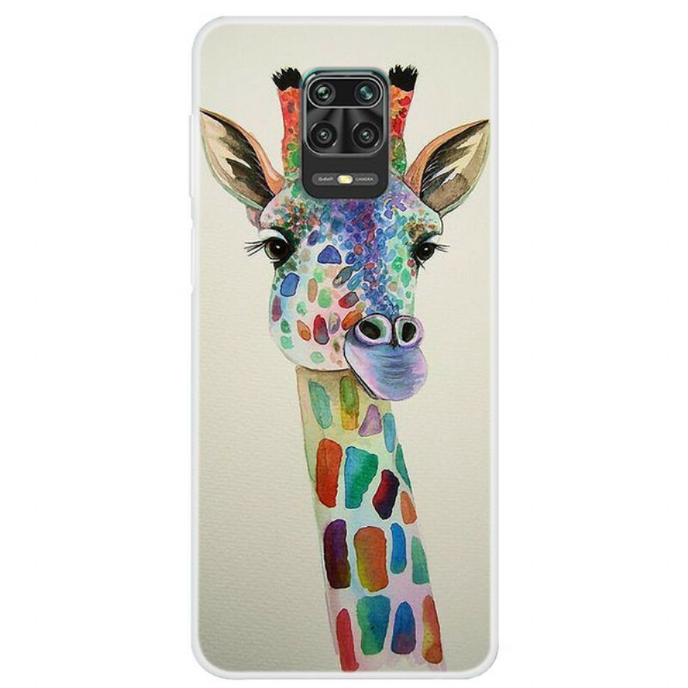 Handyhülle Für Xiaomi Redmi Note 9S / Note 9 Pro Bunte Giraffe