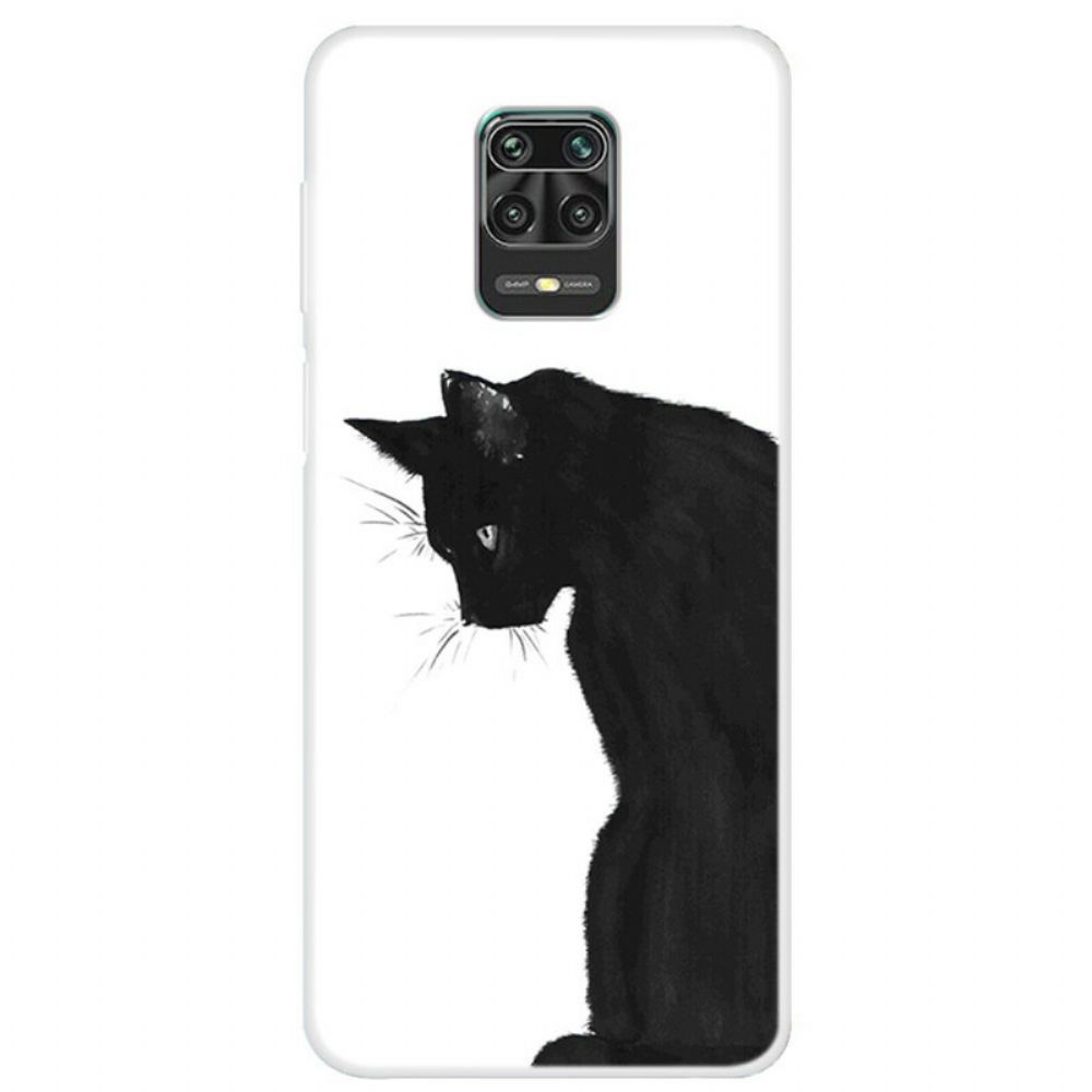 Handyhülle Für Xiaomi Redmi Note 9S / Note 9 Pro Denkende Schwarze Katze