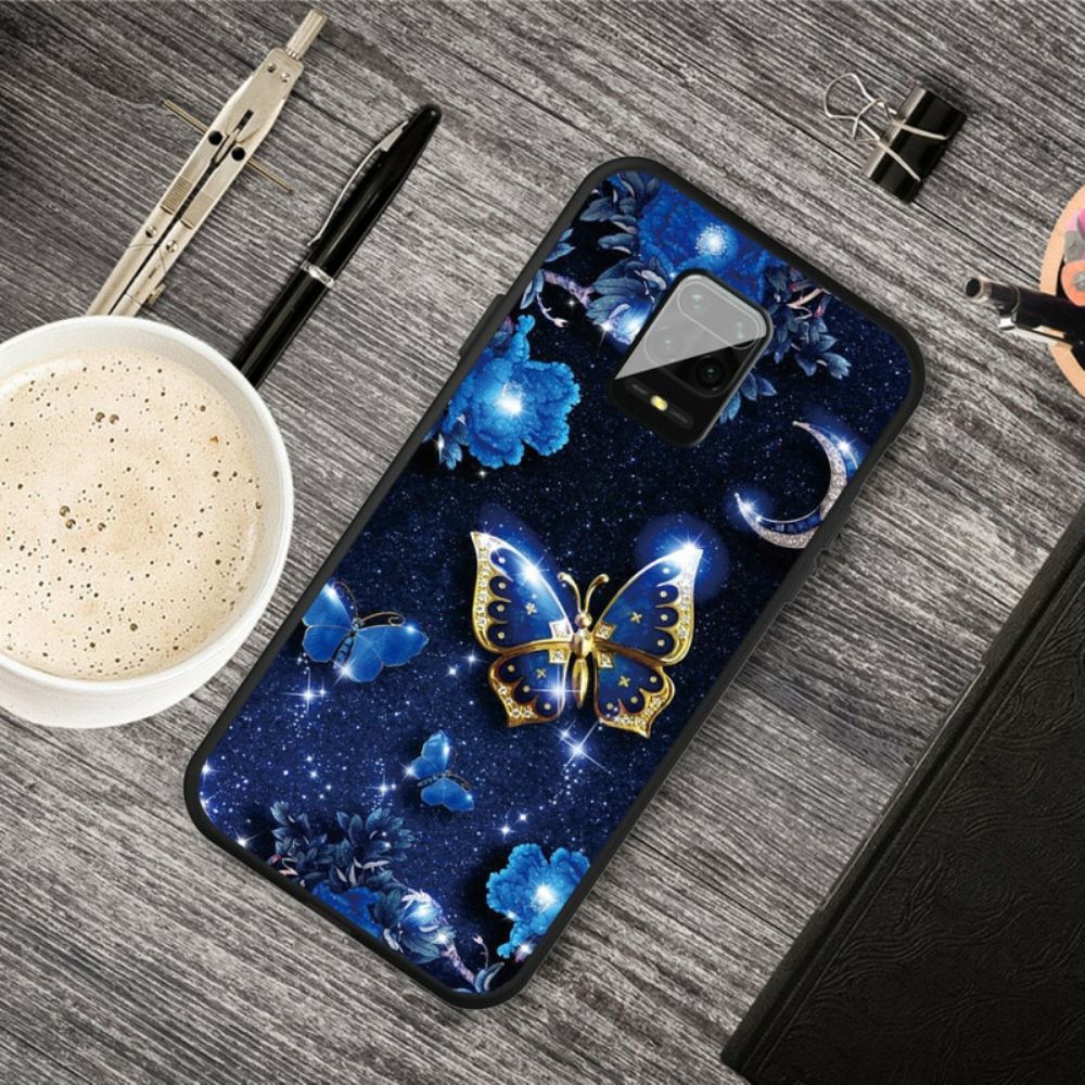 Handyhülle Für Xiaomi Redmi Note 9S / Note 9 Pro Goldener Schmetterling