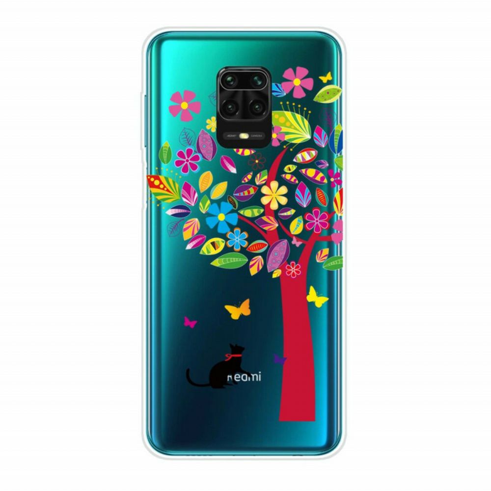 Handyhülle Für Xiaomi Redmi Note 9S / Note 9 Pro Katze Unter Dem Bunten Baum