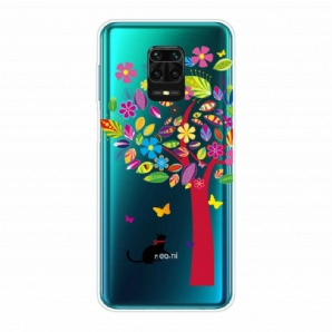 Handyhülle Für Xiaomi Redmi Note 9S / Note 9 Pro Katze Unter Dem Bunten Baum