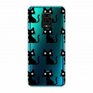 Handyhülle Für Xiaomi Redmi Note 9S / Note 9 Pro Mehrere Schwarze Katzen