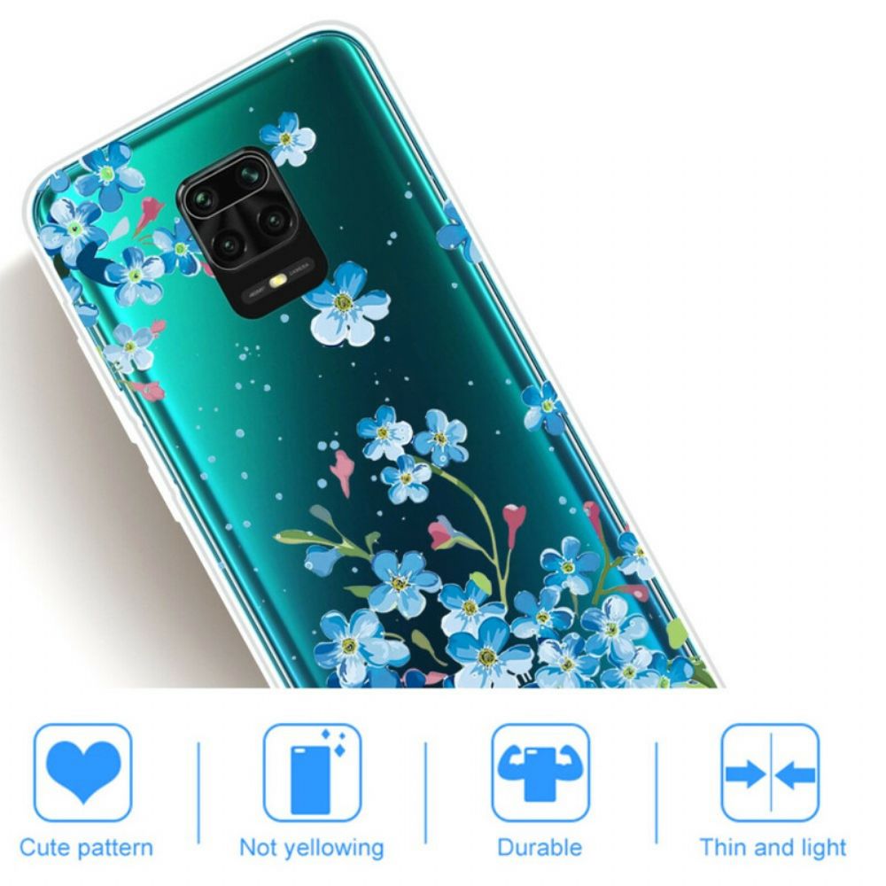 Hülle Für Xiaomi Redmi Note 9S / Note 9 Pro Blaue Blumen