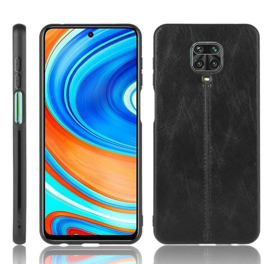 Hülle Für Xiaomi Redmi Note 9S / Note 9 Pro Naht Lederoptik