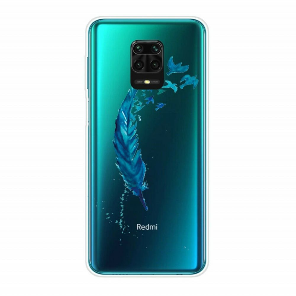 Hülle Für Xiaomi Redmi Note 9S / Note 9 Pro Schöne Blaue Feder