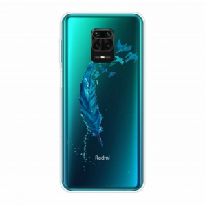 Hülle Für Xiaomi Redmi Note 9S / Note 9 Pro Schöne Blaue Feder