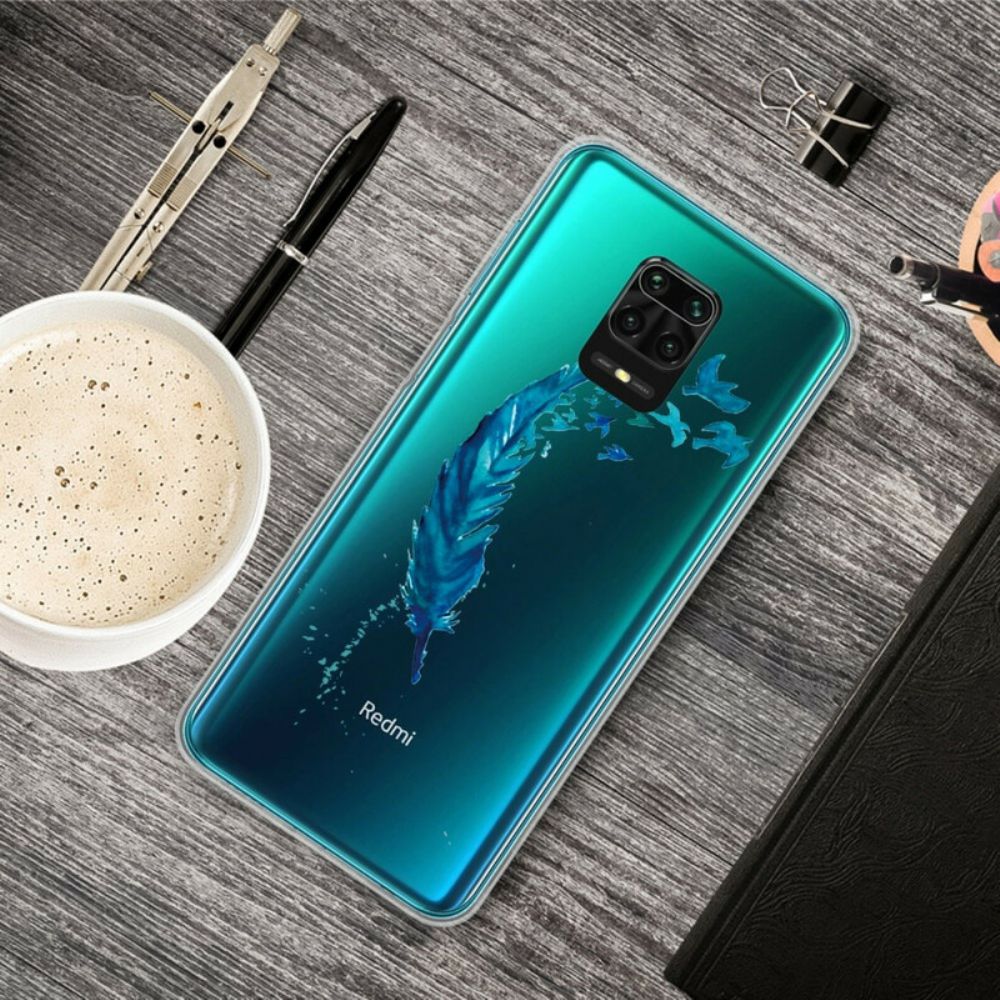 Hülle Für Xiaomi Redmi Note 9S / Note 9 Pro Schöne Blaue Feder