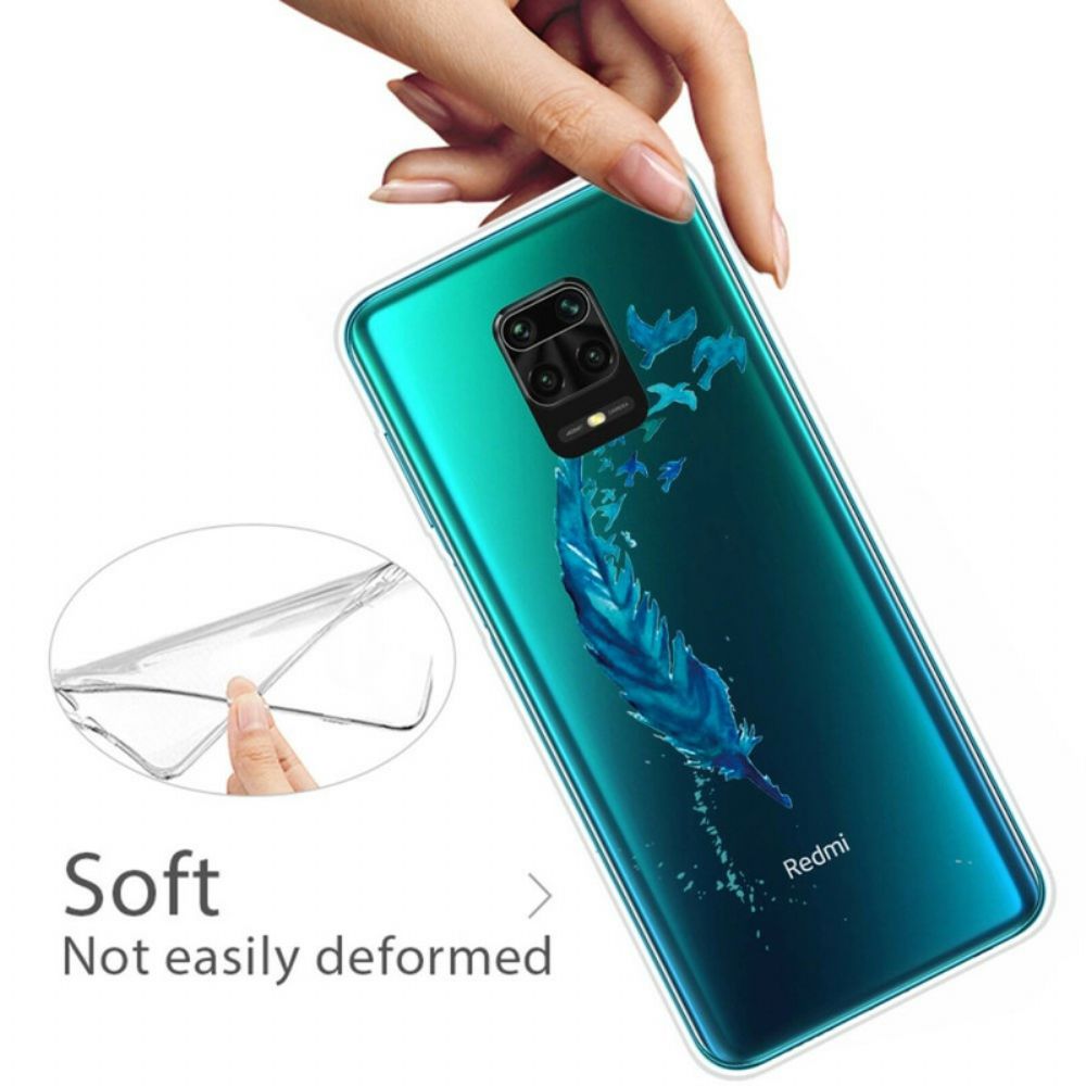 Hülle Für Xiaomi Redmi Note 9S / Note 9 Pro Schöne Blaue Feder