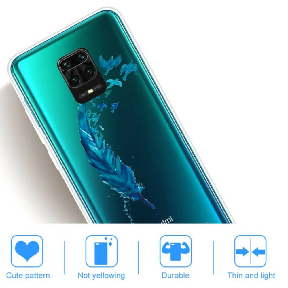 Hülle Für Xiaomi Redmi Note 9S / Note 9 Pro Schöne Blaue Feder