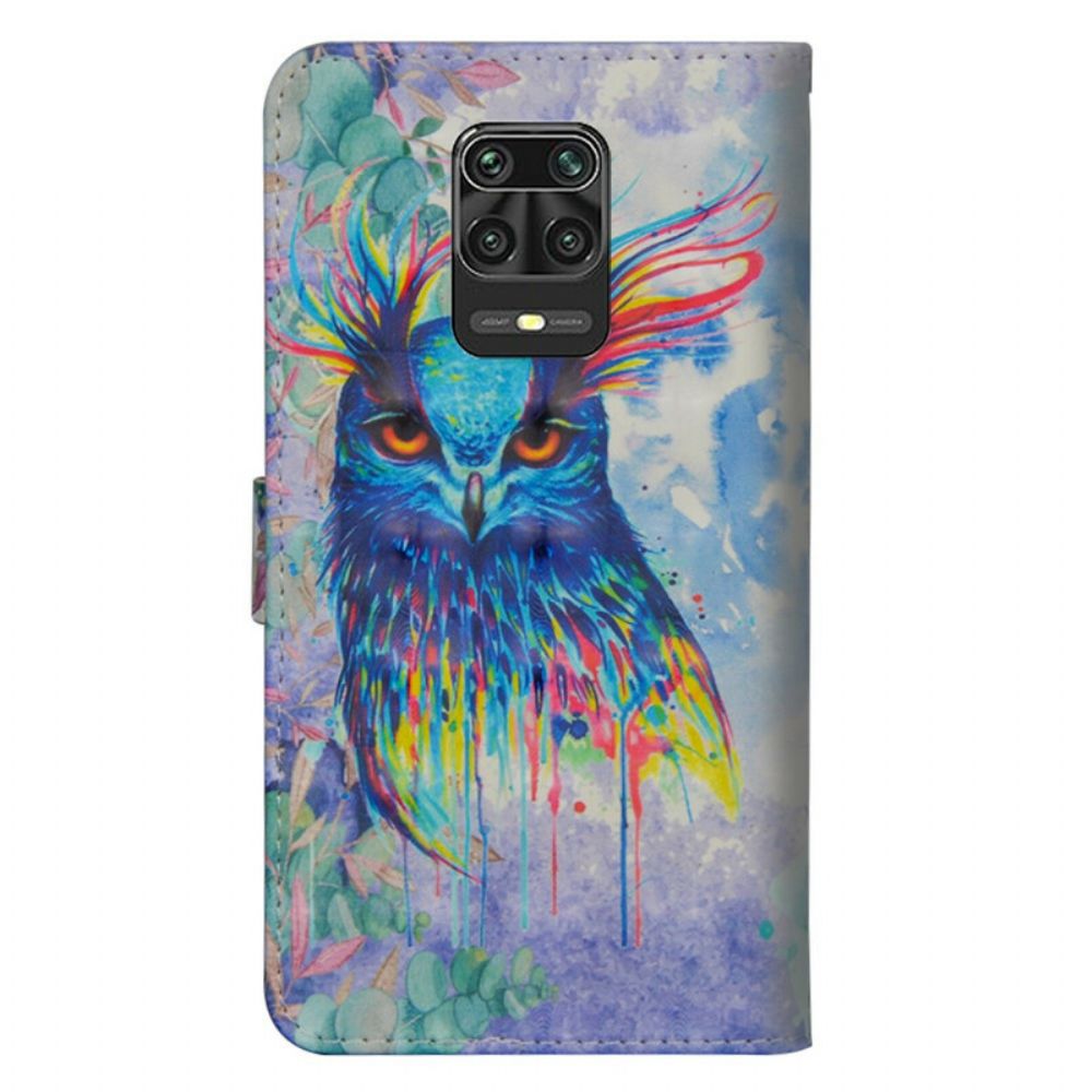 Lederhüllen Für Xiaomi Redmi Note 9S / Note 9 Pro Aquarell Vogel